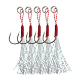 Maxbell 2x5Pcs Fishing Assist Hooks Replacement Jig Fishing Hooks Fishing Teaser Hooks