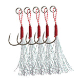Maxbell 2x5Pcs Fishing Assist Hooks Replacement Jig Fishing Hooks Fishing Teaser Hooks