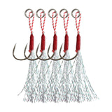 Maxbell 2x5Pcs Fishing Assist Hooks Replacement Jig Fishing Hooks Fishing Teaser Hooks
