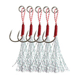 Maxbell 3x5Pcs Fishing Assist Hooks Replacement Jig Fishing Hooks Fishing Teaser Hooks