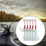 Maxbell 2x5Pcs Fishing Assist Hooks Replacement Jig Fishing Hooks Fishing Teaser Hooks