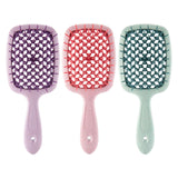 Maxbell 4xDetangling Hair Brush Soft Flexible Accessory Durable Curved Vent Hair Brush Green