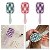 Maxbell 3xDetangling Hair Brush Soft Flexible Accessory Durable Curved Vent Hair Brush Green