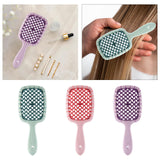 Maxbell 2xDetangling Hair Brush Soft Flexible Accessory Durable Curved Vent Hair Brush Green