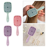 Maxbell 3xDetangling Hair Brush Soft Flexible Accessory Durable Curved Vent Hair Brush Green