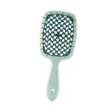 Maxbell 3xDetangling Hair Brush Soft Flexible Accessory Durable Curved Vent Hair Brush Green
