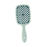 Maxbell 2xDetangling Hair Brush Soft Flexible Accessory Durable Curved Vent Hair Brush Green