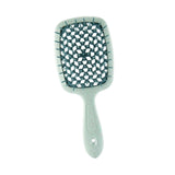 Maxbell 3xDetangling Hair Brush Soft Flexible Accessory Durable Curved Vent Hair Brush Green