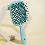 Maxbell 4xDetangling Hair Brush Soft Flexible Accessory Durable Curved Vent Hair Brush Green