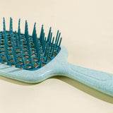 Maxbell 2xDetangling Hair Brush Soft Flexible Accessory Durable Curved Vent Hair Brush Green