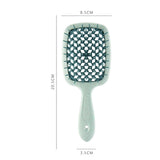 Maxbell 4xDetangling Hair Brush Soft Flexible Accessory Durable Curved Vent Hair Brush Green