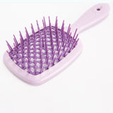 Maxbell 2xDetangling Hair Brush Soft Flexible Accessory Durable Curved Vent Hair Brush Purple