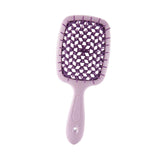 Maxbell 4xDetangling Hair Brush Soft Flexible Accessory Durable Curved Vent Hair Brush Purple
