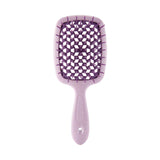 Maxbell 2xDetangling Hair Brush Soft Flexible Accessory Durable Curved Vent Hair Brush Purple