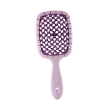 Maxbell 4xDetangling Hair Brush Soft Flexible Accessory Durable Curved Vent Hair Brush Purple
