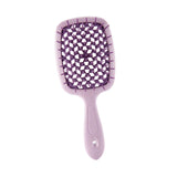 Maxbell 2xDetangling Hair Brush Soft Flexible Accessory Durable Curved Vent Hair Brush Purple
