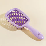 Maxbell 2xDetangling Hair Brush Soft Flexible Accessory Durable Curved Vent Hair Brush Purple