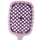 Maxbell 4xDetangling Hair Brush Soft Flexible Accessory Durable Curved Vent Hair Brush Purple