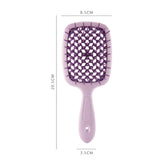 Maxbell 4xDetangling Hair Brush Soft Flexible Accessory Durable Curved Vent Hair Brush Purple