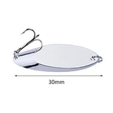 Maxbell 3x5 Pieces Fishing Spoons Lures Spinnerbaits Hooks Bass Baits and Lures Silver 1.5g