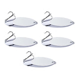 Maxbell 2x5 Pieces Fishing Spoons Lures Spinnerbaits Hooks Bass Baits and Lures Silver 1.5g