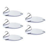 Maxbell 3x5 Pieces Fishing Spoons Lures Spinnerbaits Hooks Bass Baits and Lures Silver 1.5g