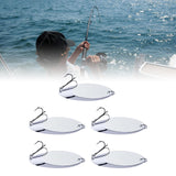 Maxbell 2x5 Pieces Fishing Spoons Lures Spinnerbaits Hooks Bass Baits and Lures Silver 1.5g