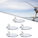 Maxbell 2x5 Pieces Fishing Spoons Lures Spinnerbaits Hooks Bass Baits and Lures Silver 1.5g