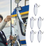 Maxbell 2x5 Pieces Fishing Spoons Lures Spinnerbaits Hooks Bass Baits and Lures Silver 1.5g