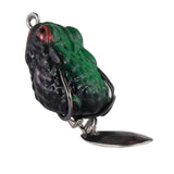 Maxbell 2xFrog Lure Bass Bait Metal Sequin Swimbait Float on Water Lure for Freshwater Style A