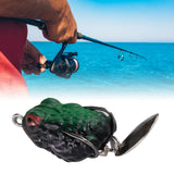 Maxbell 3xFrog Lure Bass Bait Metal Sequin Swimbait Float on Water Lure for Freshwater Style A