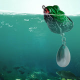 Maxbell 3xFrog Lure Bass Bait Metal Sequin Swimbait Float on Water Lure for Freshwater Style A