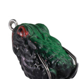 Maxbell 2xFrog Lure Bass Bait Metal Sequin Swimbait Float on Water Lure for Freshwater Style A
