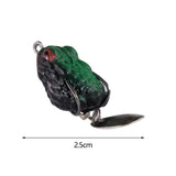 Maxbell 2xFrog Lure Bass Bait Metal Sequin Swimbait Float on Water Lure for Freshwater Style A