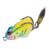 Maxbell 4xFrog Lure Bass Bait Metal Sequin Swimbait Float on Water Lure for Freshwater Style H