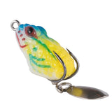 Maxbell 4xFrog Lure Bass Bait Metal Sequin Swimbait Float on Water Lure for Freshwater Style H