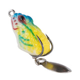 Maxbell 4xFrog Lure Bass Bait Metal Sequin Swimbait Float on Water Lure for Freshwater Style H