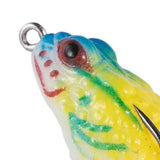Maxbell 3xFrog Lure Bass Bait Metal Sequin Swimbait Float on Water Lure for Freshwater Style H