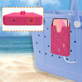 Maxbell 2xPhone Card Holder Silicone Phone Pouch for Drivers ID Card All Mobile Phones Rose Red