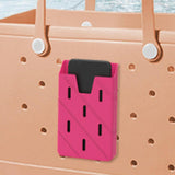 Maxbell 5xPhone Card Holder Silicone Phone Pouch for Drivers ID Card All Mobile Phones Rose Red