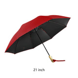 Maxbell 2xTwo Fold Automatic Duck Umbrella Gift Strong for Backpacking Walking Outdoor Red