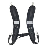 Maxbell 2x2 Pieces Backpack Straps Replacement Lightweight Durable Shoulder Strap Belt Black Diving Fabric