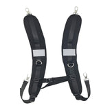 Maxbell 3x2 Pieces Backpack Straps Replacement Lightweight Durable Shoulder Strap Belt Black Diving Fabric