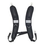 Maxbell 2x2 Pieces Backpack Straps Replacement Lightweight Durable Shoulder Strap Belt Black Diving Fabric