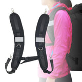 Maxbell 2x2 Pieces Backpack Straps Replacement Lightweight Durable Shoulder Strap Belt Black Diving Fabric