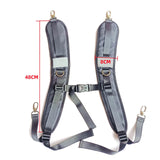 Maxbell 2x2 Pieces Backpack Straps Replacement Lightweight Durable Shoulder Strap Belt Black Diving Fabric