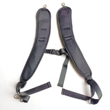 Maxbell 3x2 Pieces Backpack Straps Replacement Lightweight Durable Shoulder Strap Belt Black Diving Fabric