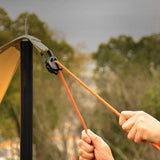 4mm Tent Guy Rope Portable Tent Guide Rope for Gardening Camping Backpacking Black