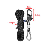 4mm Tent Guy Rope Portable Tent Guide Rope for Gardening Camping Backpacking Black