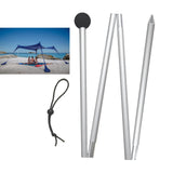 Maxbell 2xTent Poles Preassembled Bracket 160cm/200cm Shelter Canopy Poles Canopy Rods 1.6M pointed tip